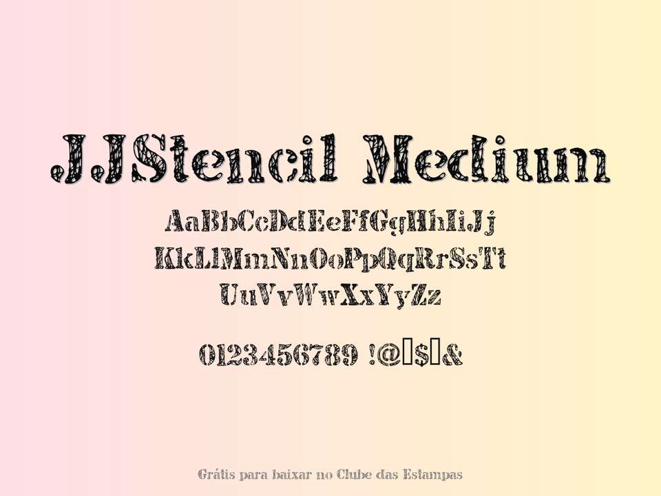 Fonte Jjstencil Medium Grátis Para Baixar