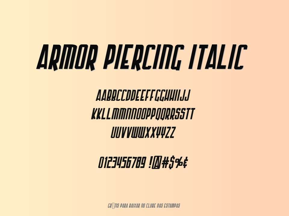 Fonte Armor Piercing Italic Grátis Para Baixar