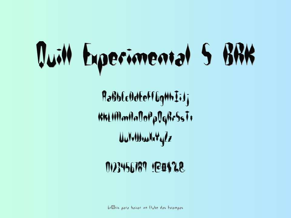 Fonte Quill Experimental S Brk Grátis Para Baixar