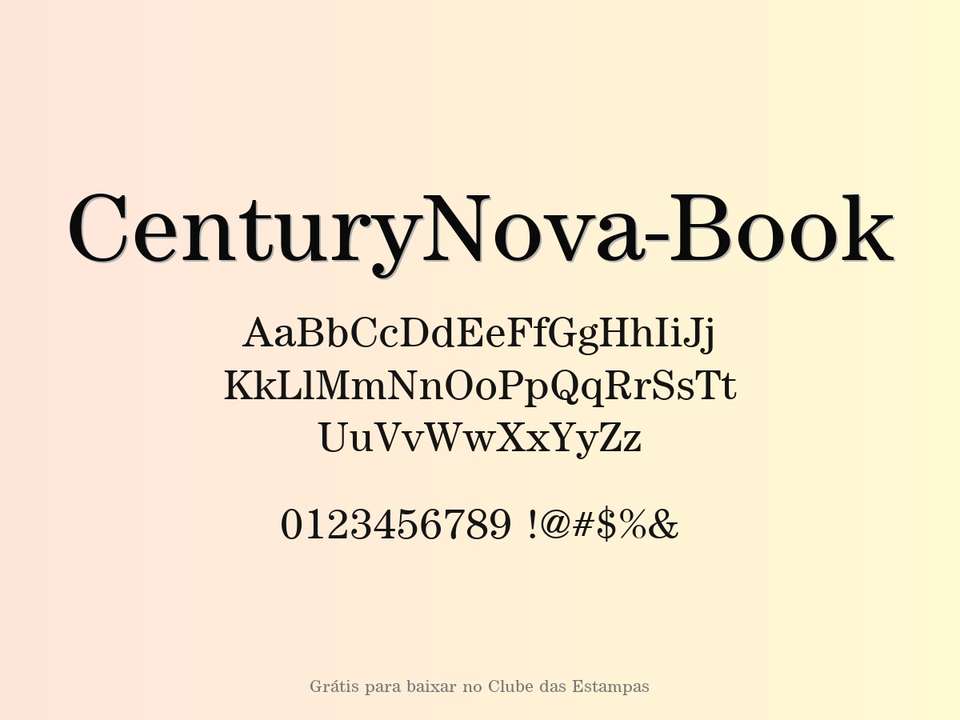 Fonte Centurynova Book Grátis Para Baixar