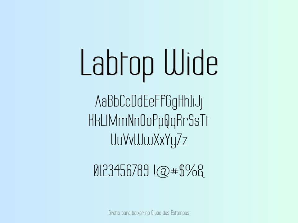Fonte Labtop Wide Grátis Para Baixar