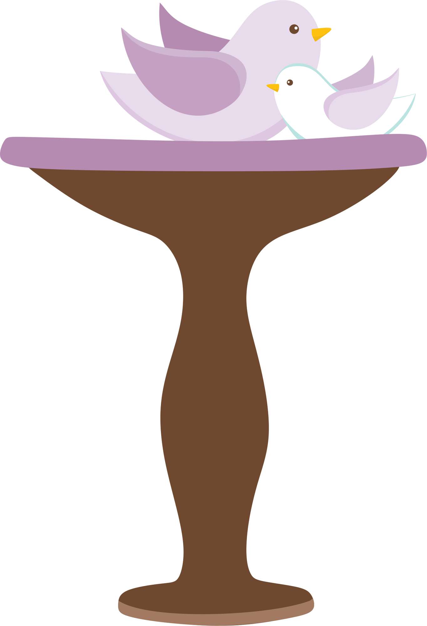 Pássaros Sobre Pedestal Roxo Aves Png Grátis Para Baixar