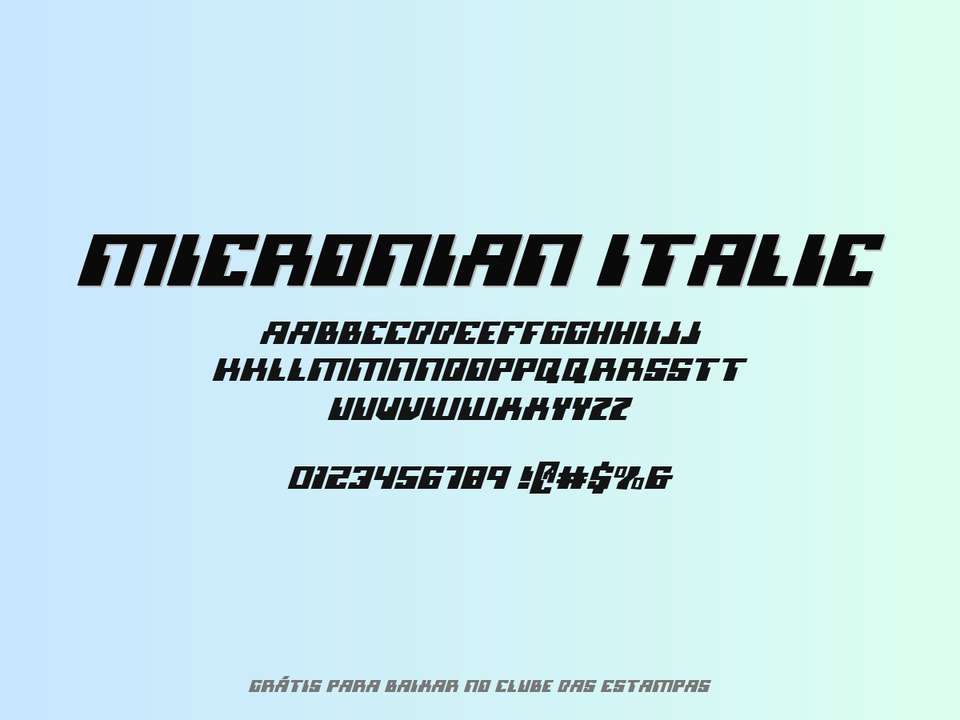 Fonte Micronian Italic Grátis Para Baixar