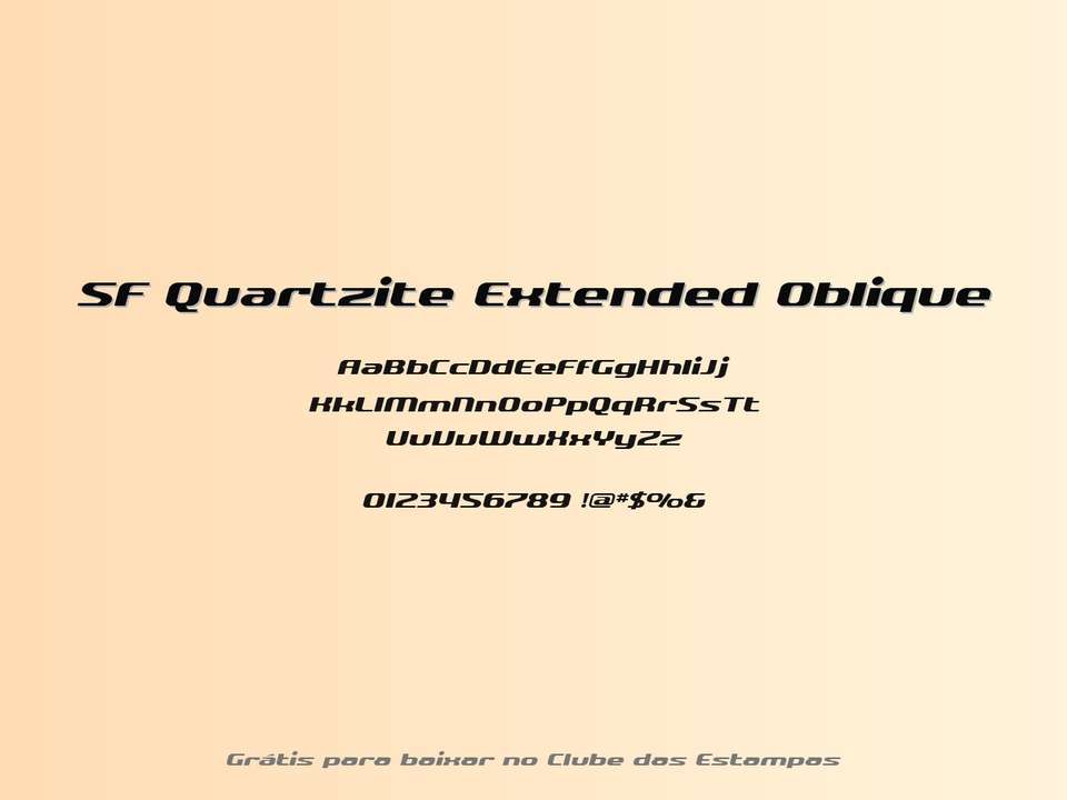 Fonte Sf Quartzite Extended Oblique Grátis Para Baixar