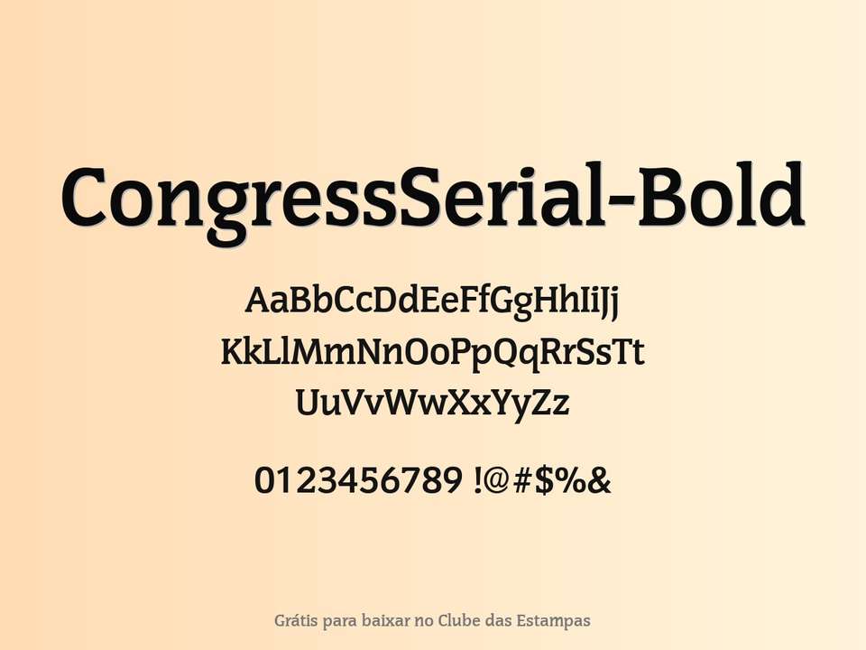 Fonte Congressserial Bold Grátis Para Baixar