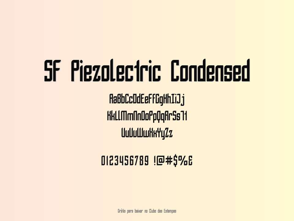 Fonte Sf Piezolectric Condensed Grátis Para Baixar
