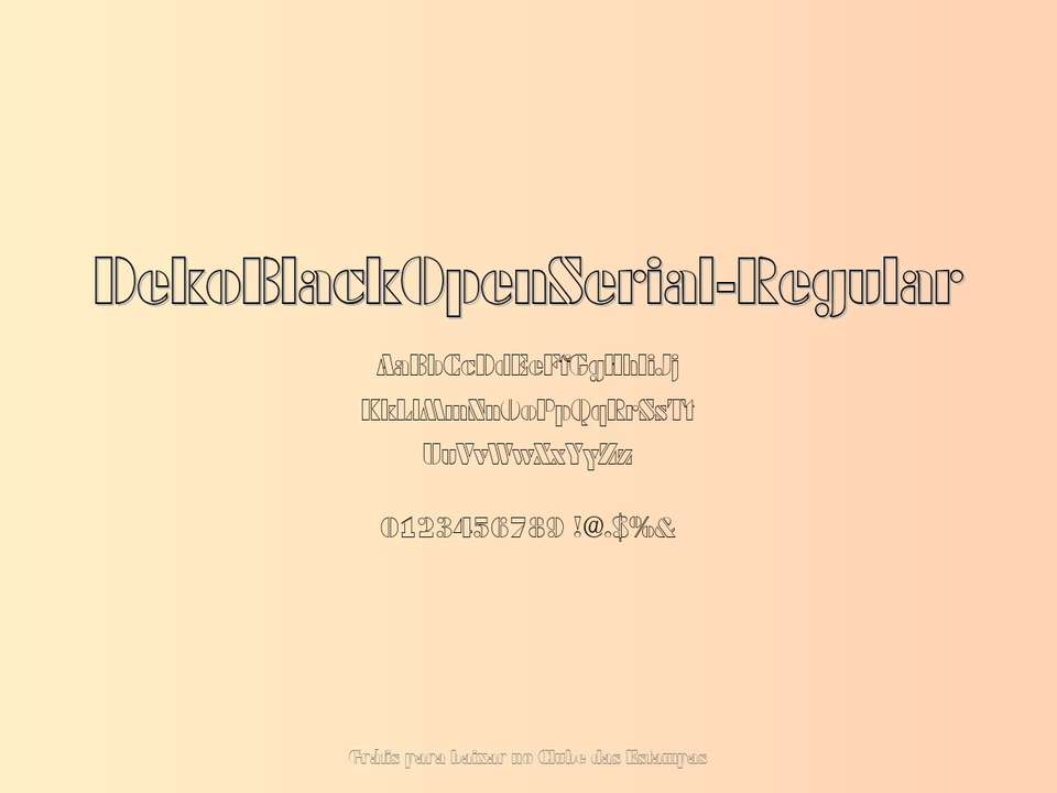Fonte Dekoblackopenserial Regular Grátis Para Baixar