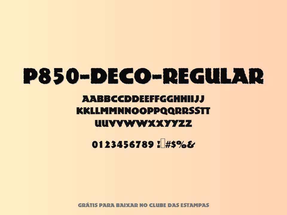 Fonte P850 Deco Regular Grátis Para Baixar