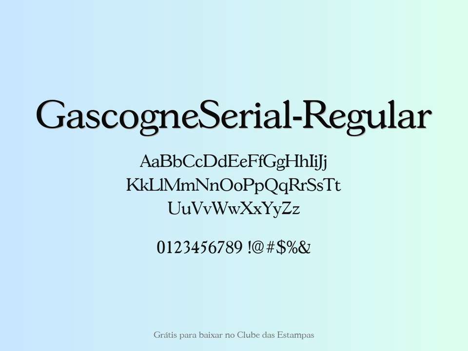 Fonte Gascogneserial Regular Grátis Para Baixar