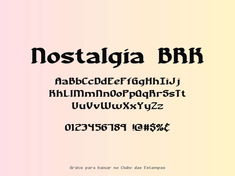 Fonte Nostalgia Brk Grátis Para Baixar