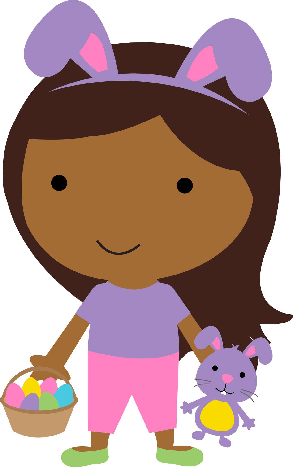 Menina Com Orelhas De Páscoa Páscoa Png Grátis Para Baixar