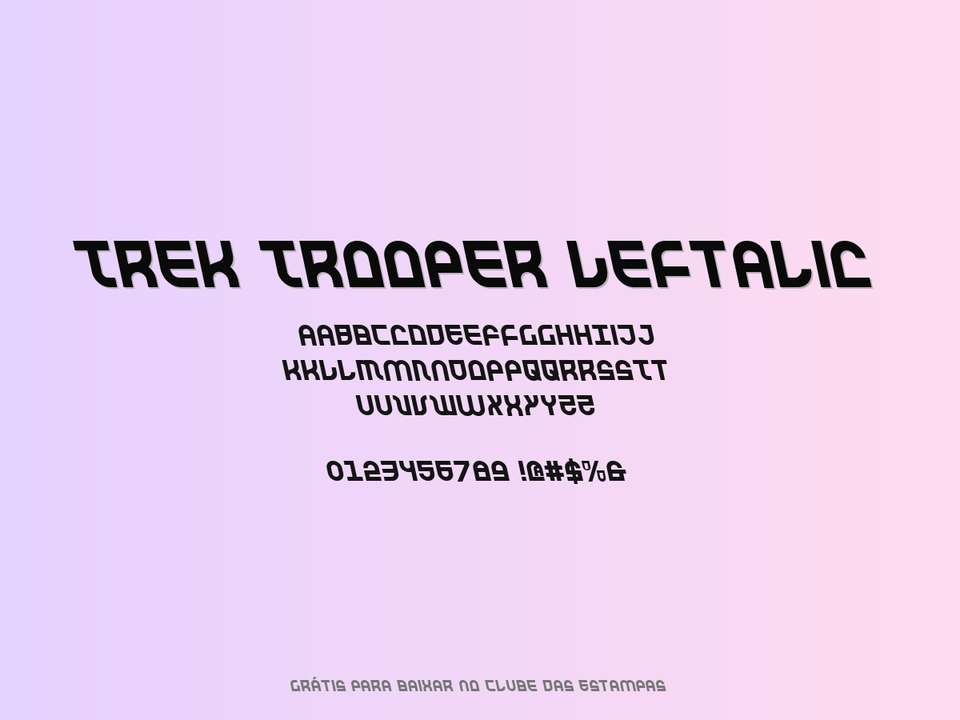 Fonte Trek Trooper Leftalic Grátis Para Baixar