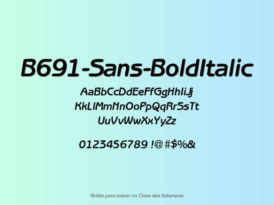 Fonte B691 Sans Bolditalic Grátis Para Baixar