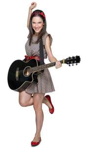 Jovem Cantora Com Violão Música Png Grátis Para Baixar