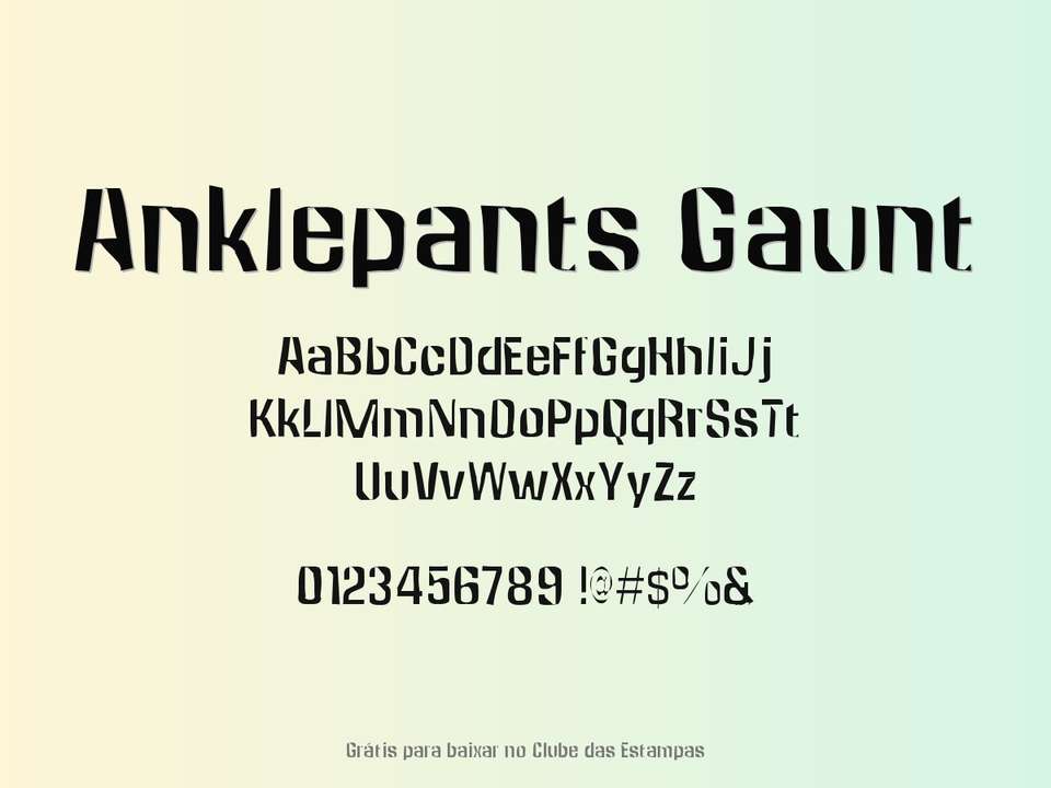Fonte Anklepants Gaunt Grátis Para Baixar