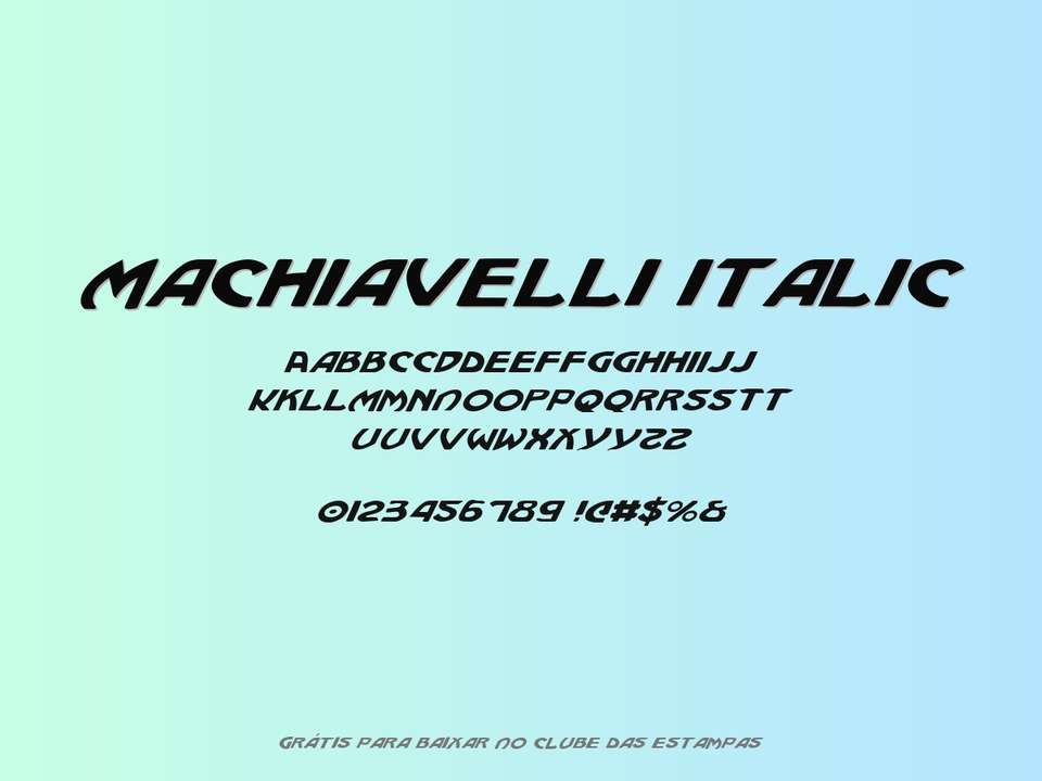 Fonte Machiavelli Italic Grátis Para Baixar