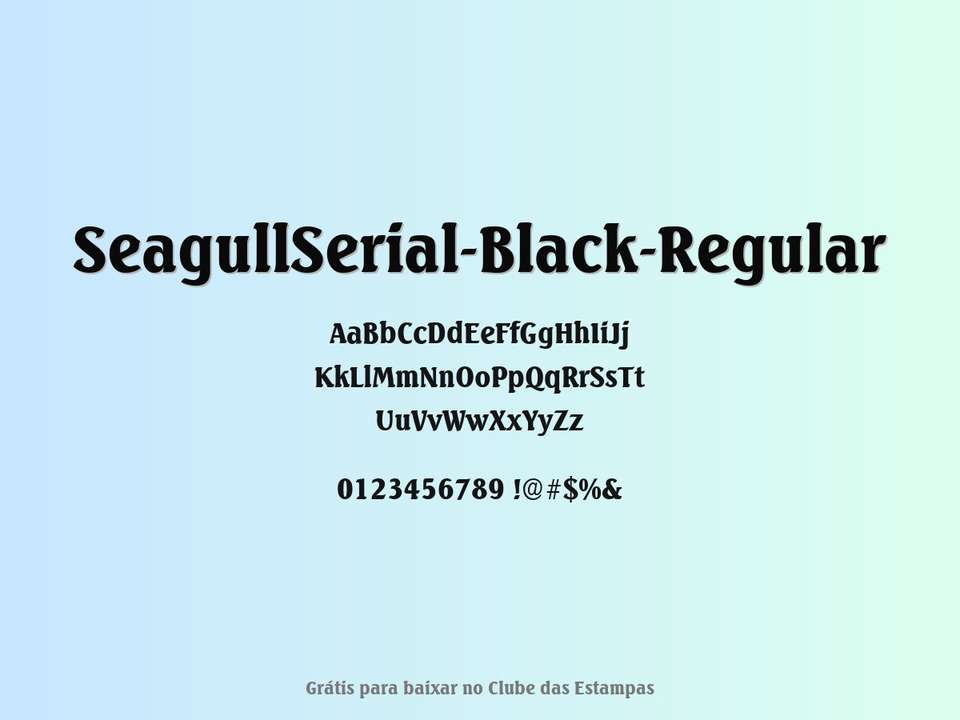 Fonte Seagullserial Black Regular Grátis Para Baixar