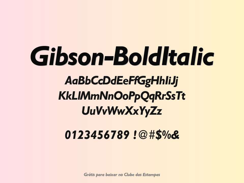 Fonte Gibson Bolditalic Grátis Para Baixar