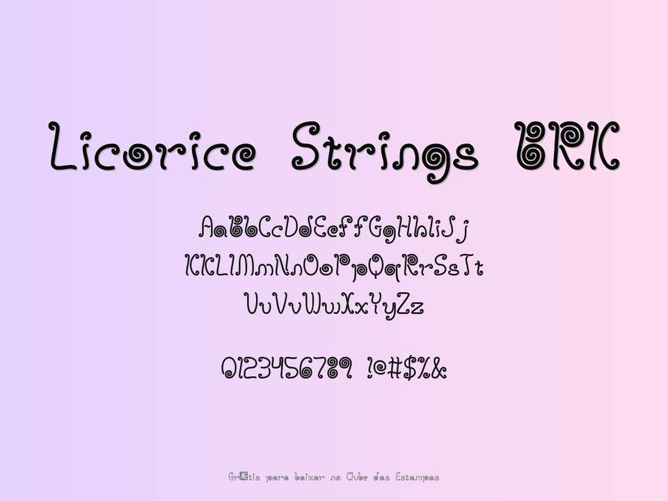Fonte Licorice Strings Brk Grátis Para Baixar