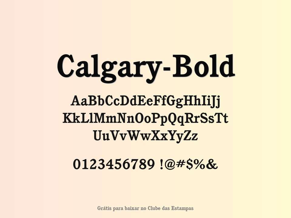 Fonte Calgary Bold Grátis Para Baixar