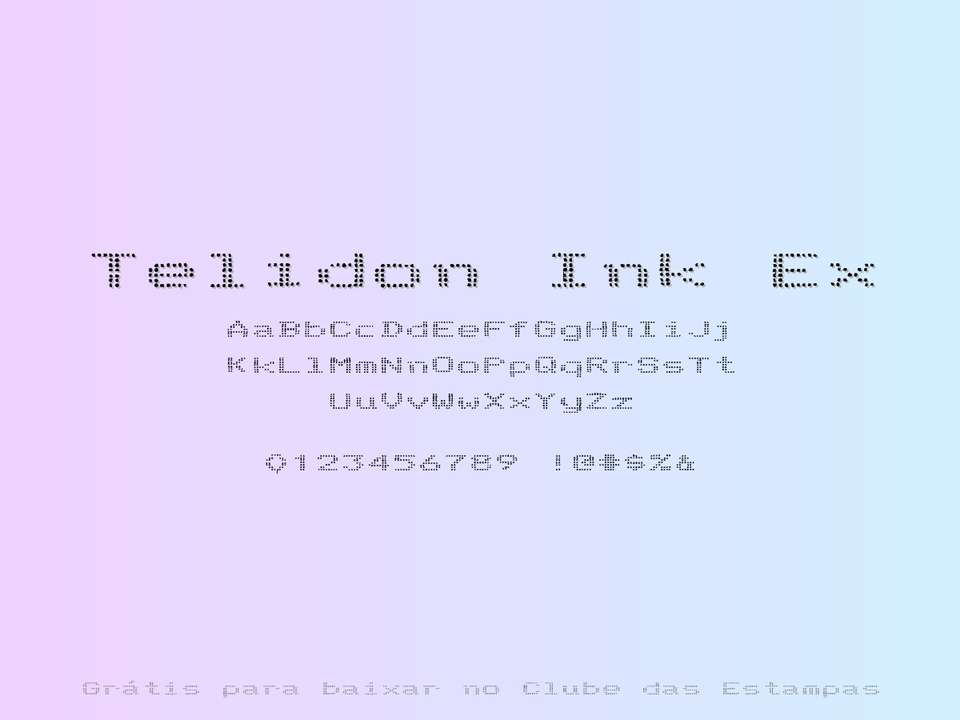 Fonte Telidon Ink Ex Grátis Para Baixar