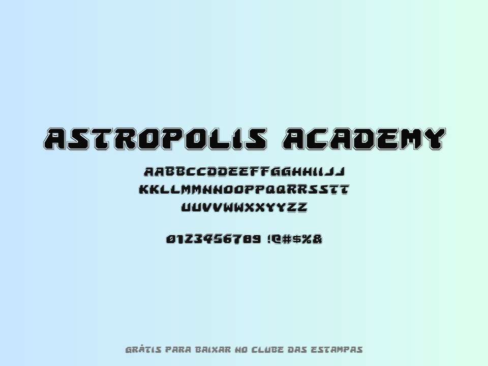 Fonte Astropolis Academy Grátis Para Baixar