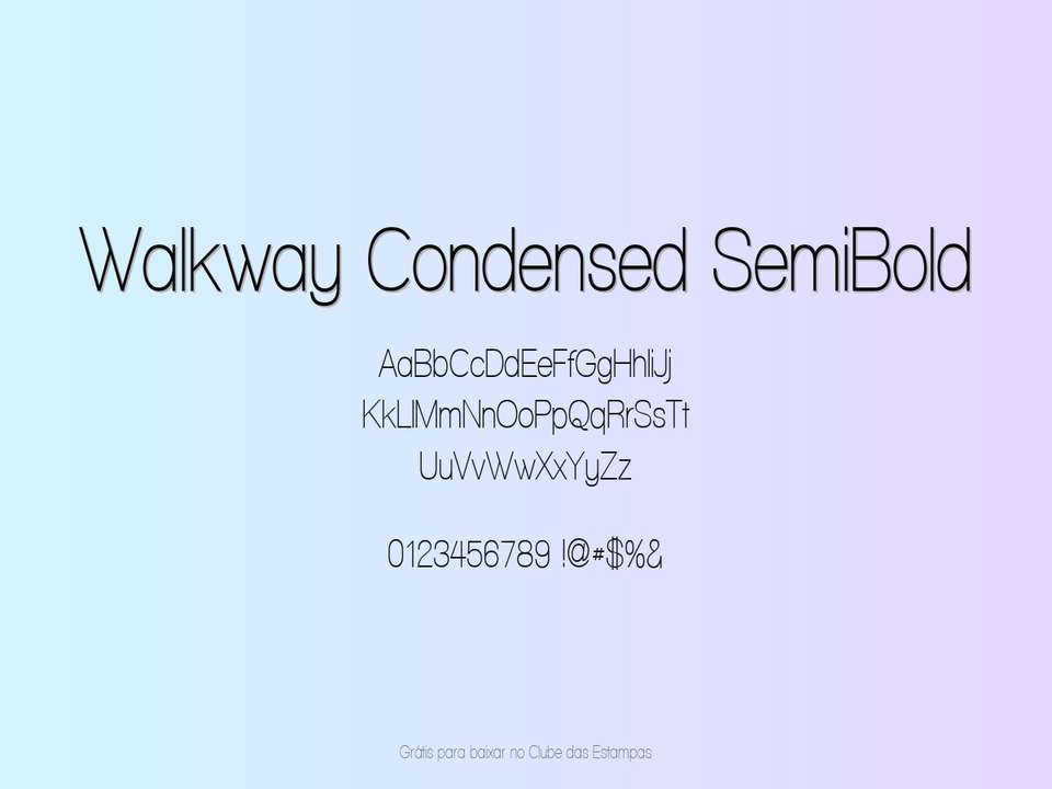 Fonte Walkway Condensed Semibold Grátis Para Baixar