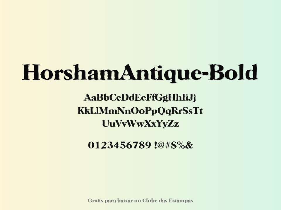 Fonte Horshamantique Bold Grátis Para Baixar