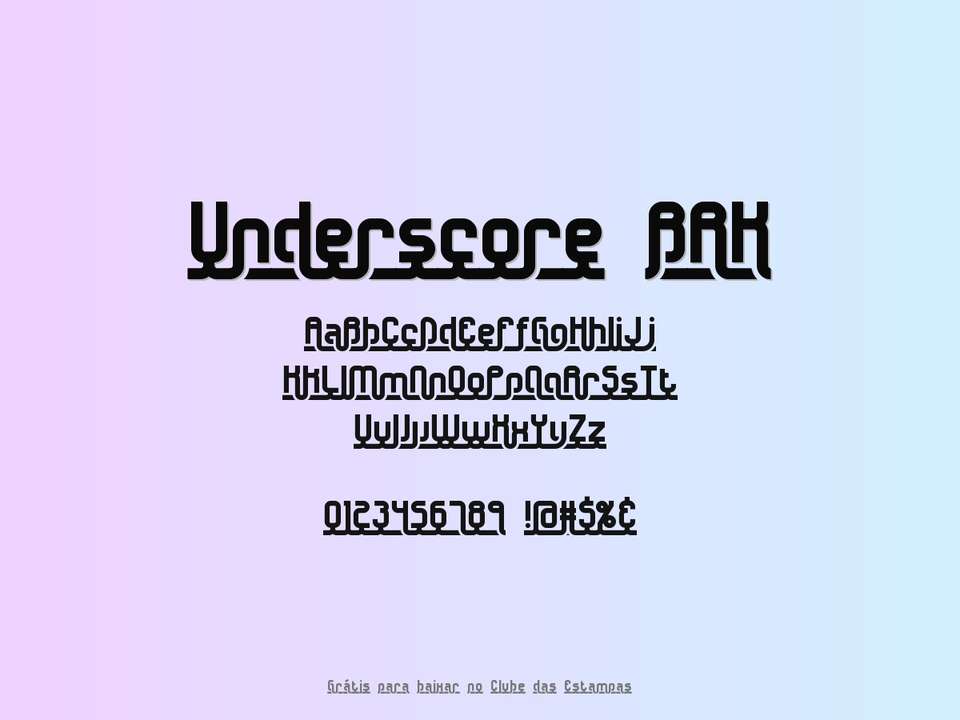 Fonte Underscore Brk Grátis Para Baixar