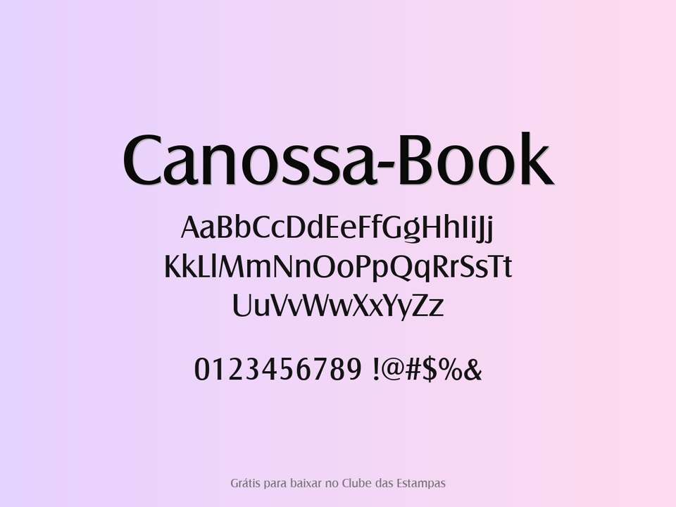 Fonte Canossa Book Grátis Para Baixar