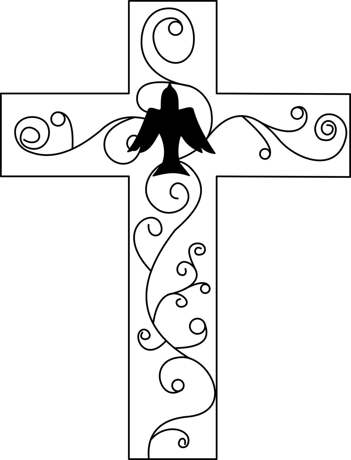 Cruz Com Pomba Símbolo Religião Png Grátis Para Baixar