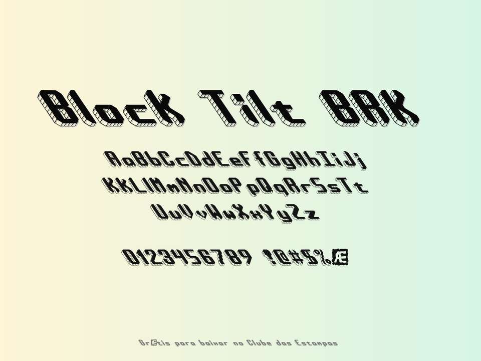 Fonte Block Tilt Brk Grátis Para Baixar