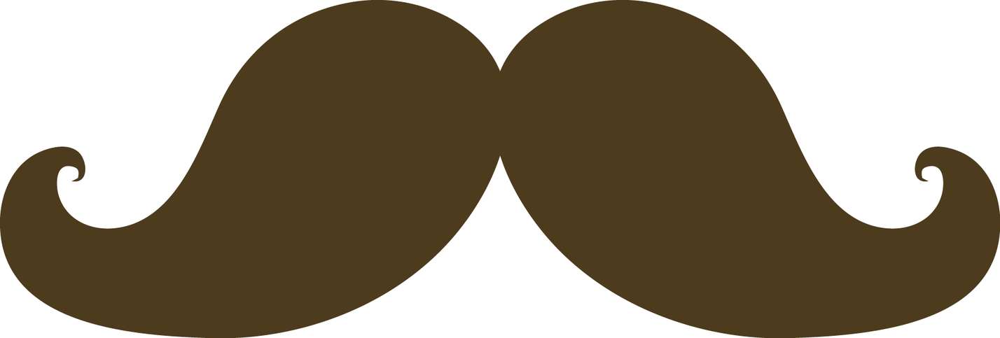 Bigode Masculino Marrom Estilizado Estilo Png Grátis Para Baixar