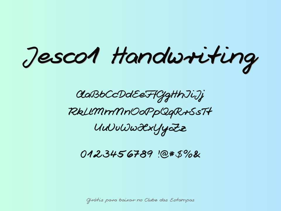Fonte Jesco1 Handwriting Grátis Para Baixar