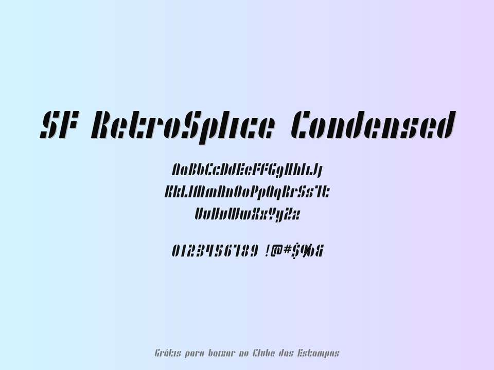 Fonte Sf Retrosplice Condensed Grátis Para Baixar