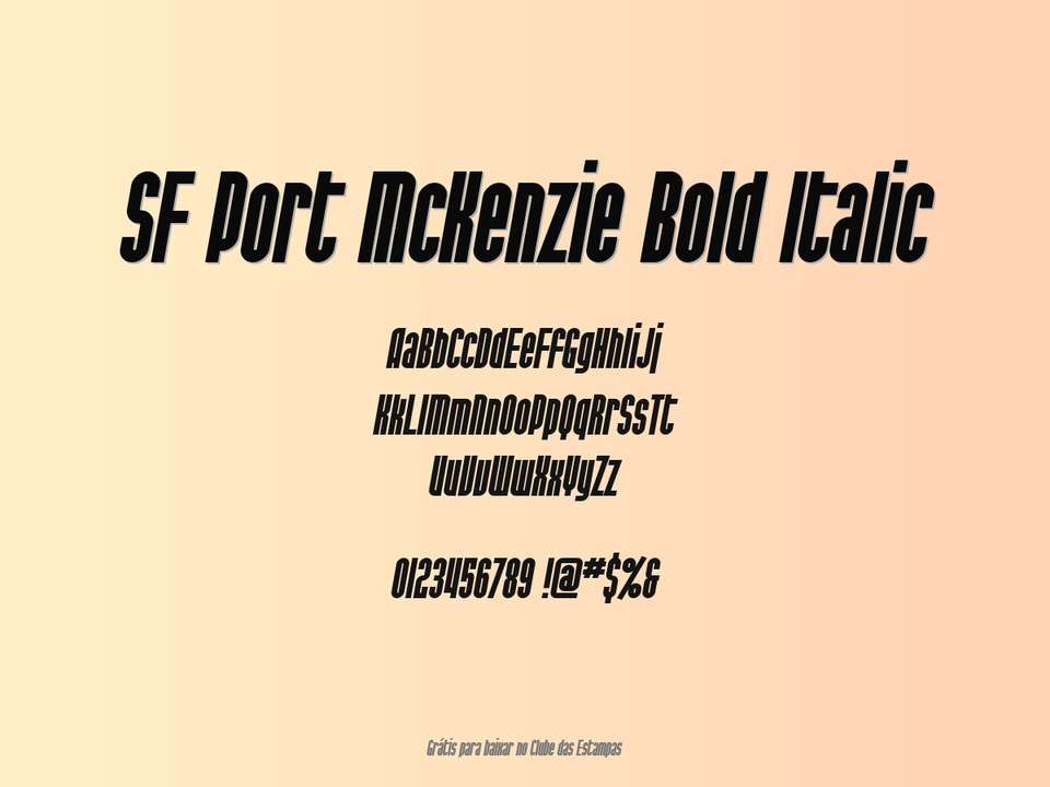 Fonte Sf Port Mckenzie Bold Italic Grátis Para Baixar