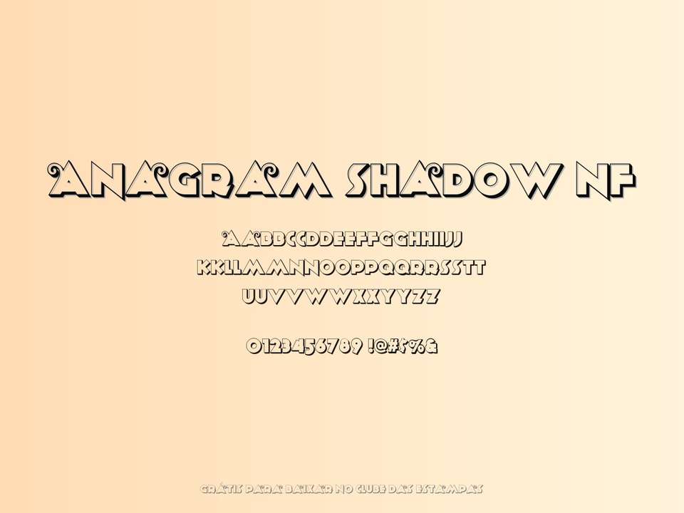 Fonte Anagram Shadow Nf Grátis Para Baixar
