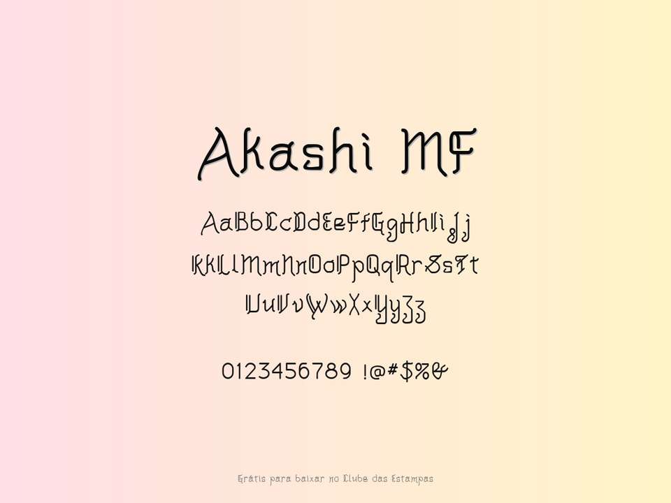 Fonte Akashi Mf Grátis Para Baixar