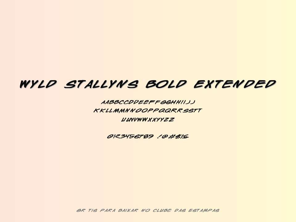 Fonte Wyld Stallyns Bold Extended Grátis Para Baixar