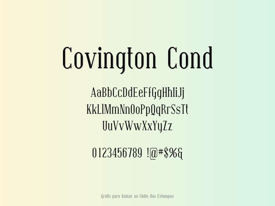 Fonte Covington Cond Grátis Para Baixar