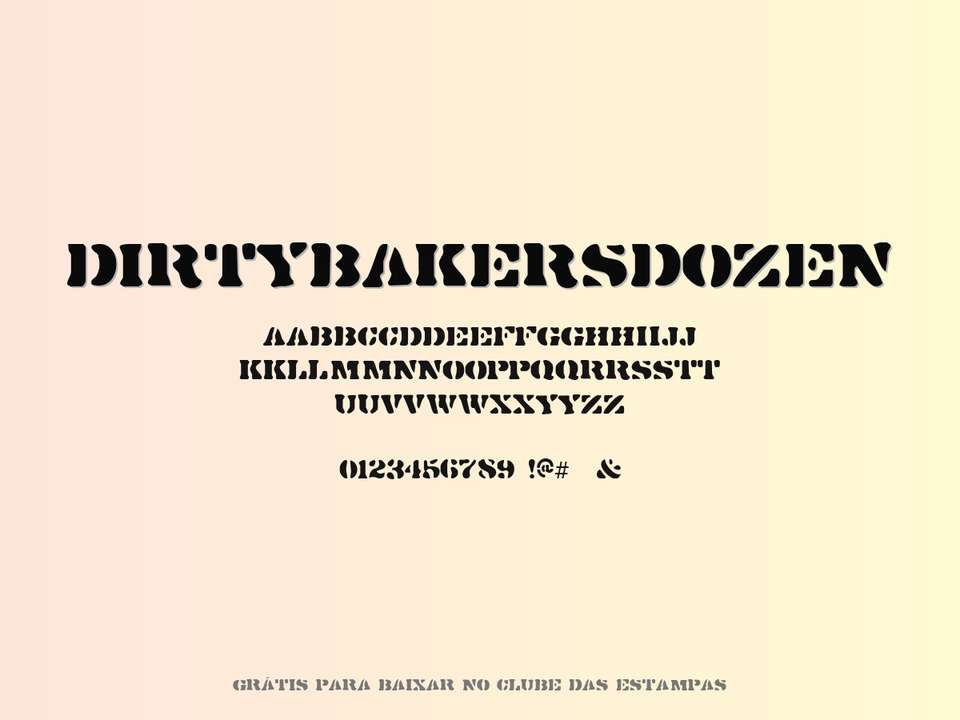 Fonte Dirtybakersdozen Grátis Para Baixar