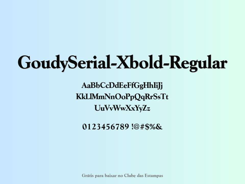 Fonte Goudyserial Xbold Regular Grátis Para Baixar