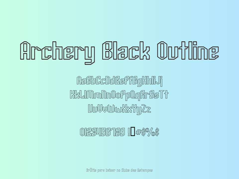 Fonte Archery Black Outline Grátis Para Baixar