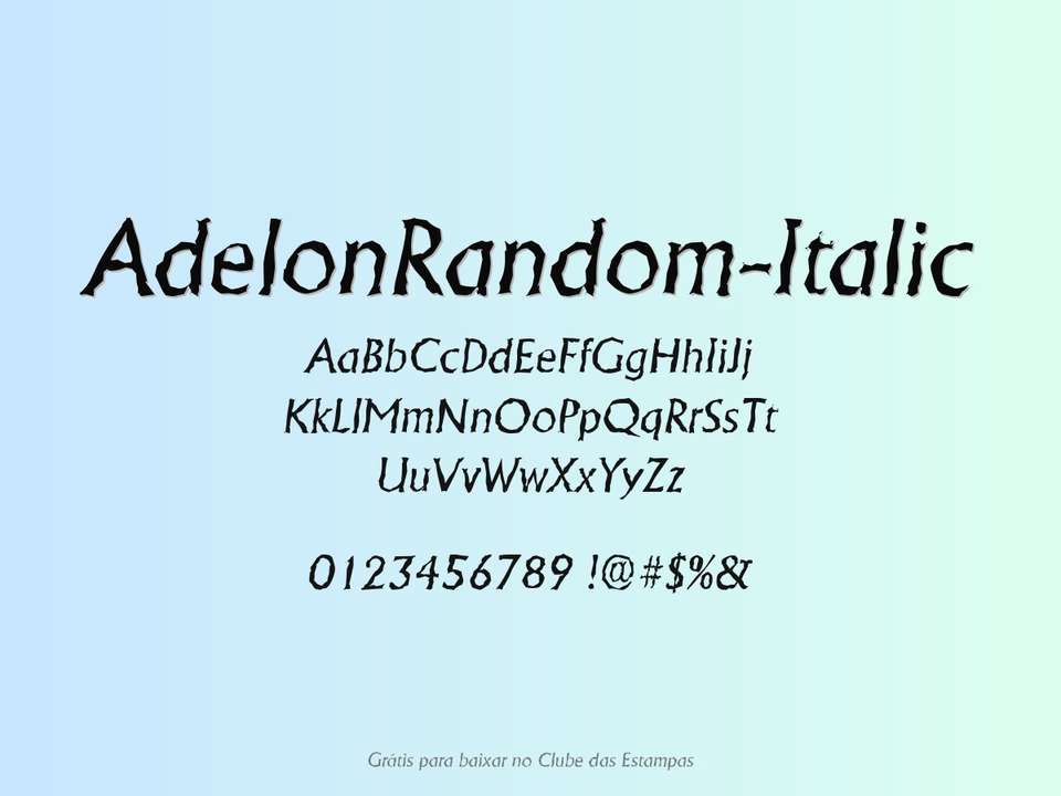 Fonte Adelonrandom Italic Grátis Para Baixar