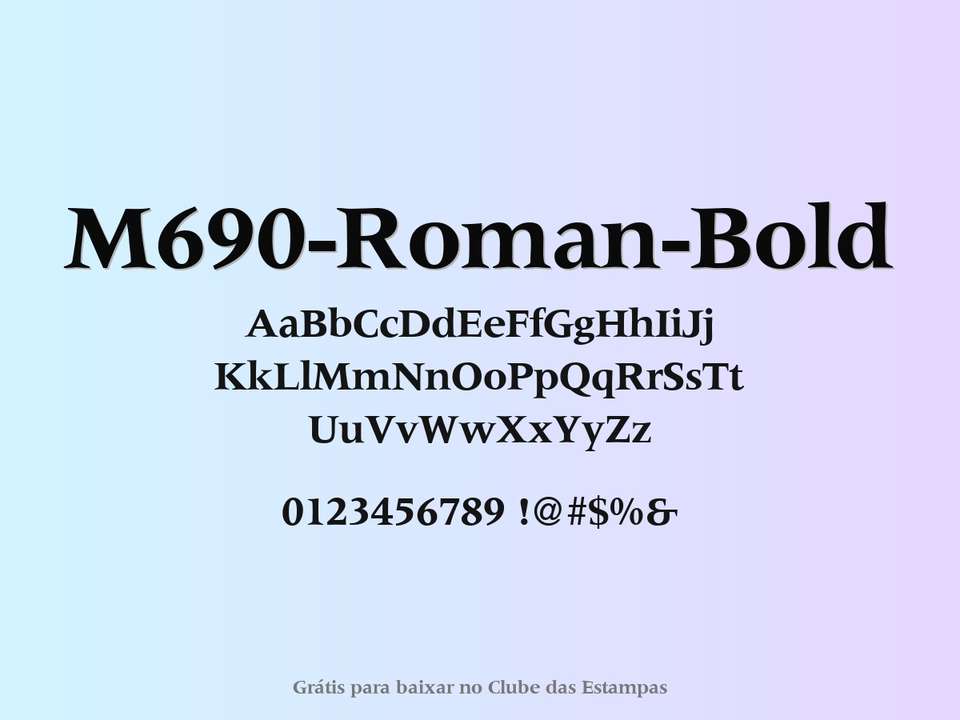 Fonte M690 Roman Bold Grátis Para Baixar