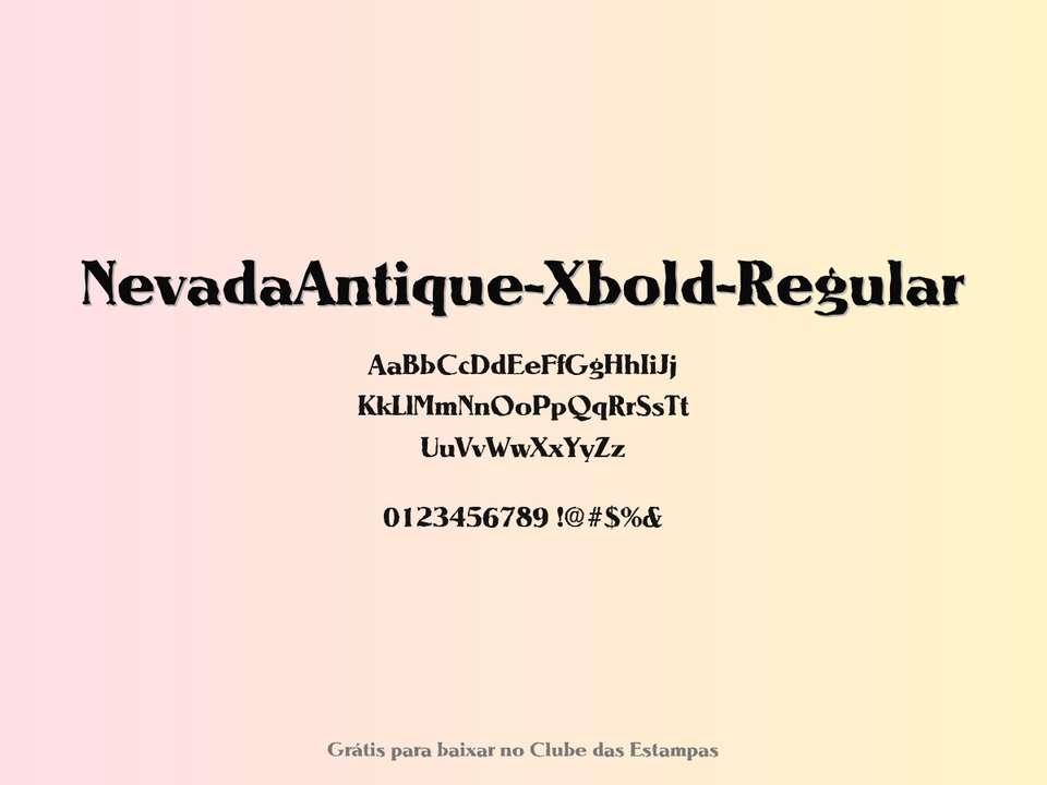 Fonte Nevadaantique Xbold Regular Grátis Para Baixar
