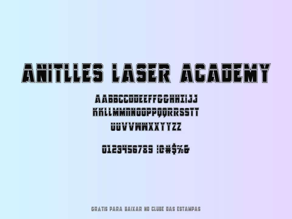 Fonte Anitlles Laser Academy Grátis Para Baixar