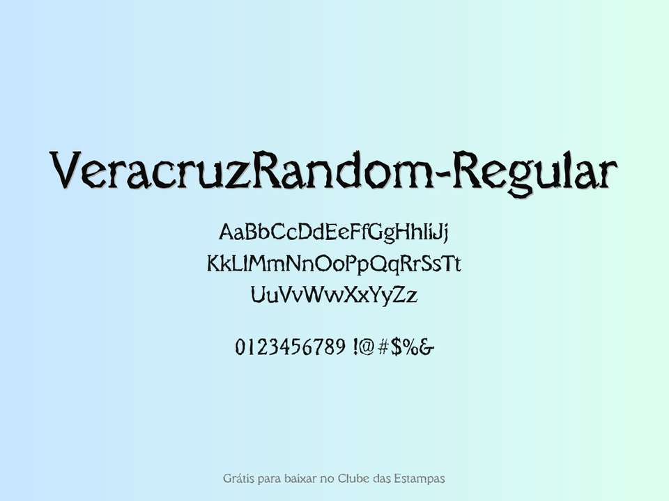 Fonte Veracruzrandom Regular Grátis Para Baixar