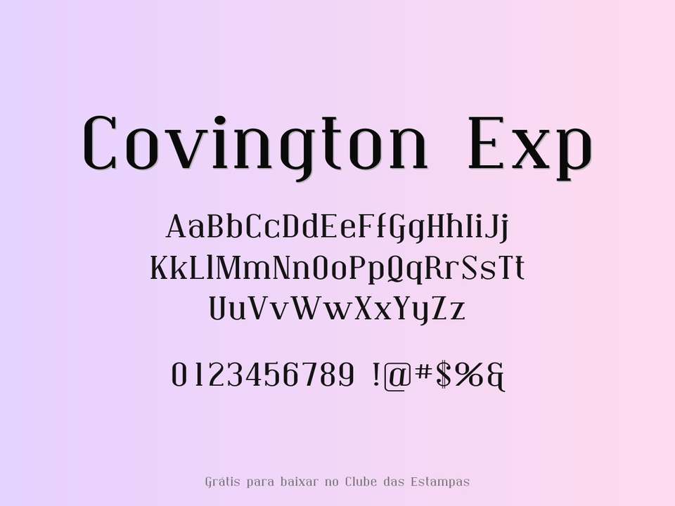 Fonte Covington Exp Grátis Para Baixar