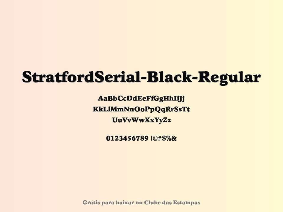 Fonte Stratfordserial Black Regular Grátis Para Baixar